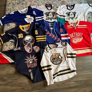 Lot of Youth L/XL Hockey Jerseys